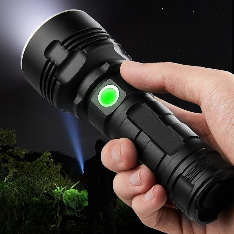 Ultra-Bright Rechargeable LED Flashlight | Zoomable Tactical Torch for Camping & Outdoor