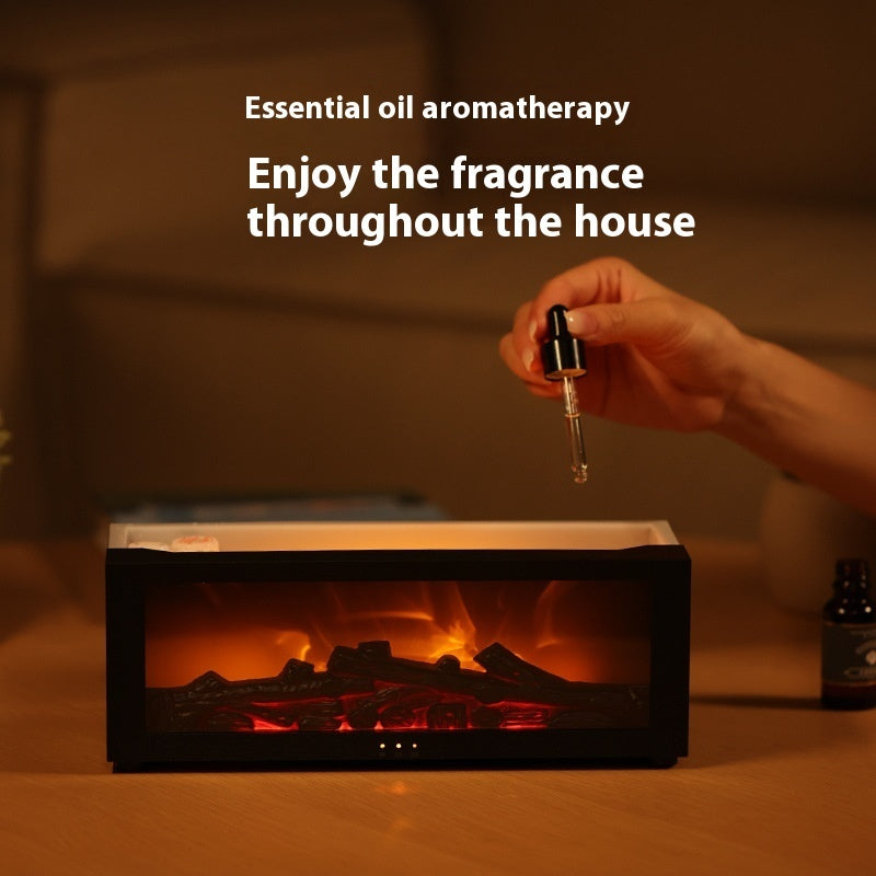 Premium Flame Aromatherapy Machine | Realistic Fireplace Effect & Large Mist Volume